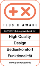 Plus X award weiß deutsch